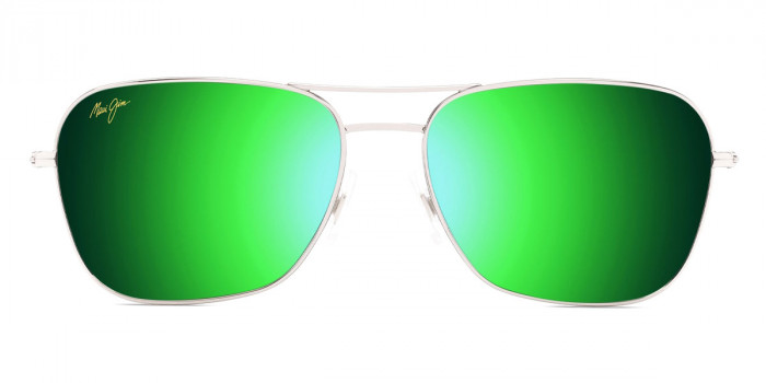 Maui Jim™ NA'AUAO MM675-045 58 - Shiny Silver with Crystal