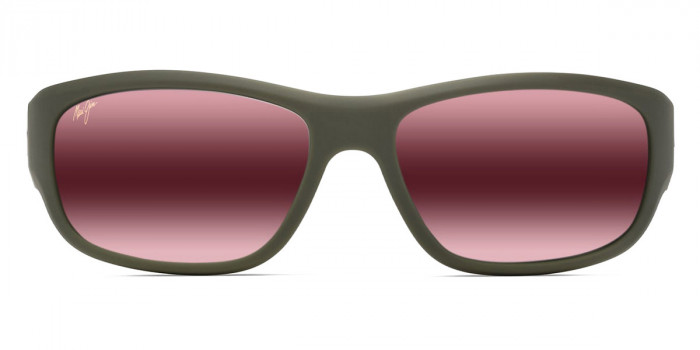 Maui Jim™ MA'UKELE MM682-024 64 - Matte Solid Military Green with Brown