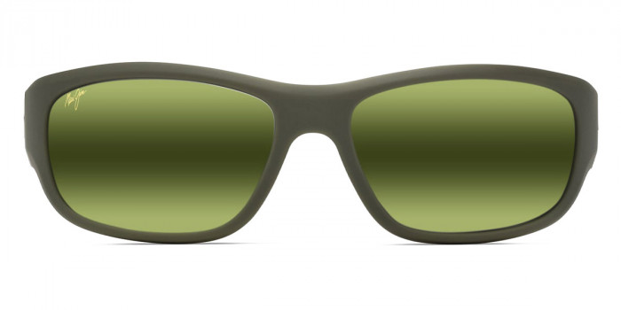 Maui Jim™ MA'UKELE MM682-028 64 - Matte Solid Military Green with Brown