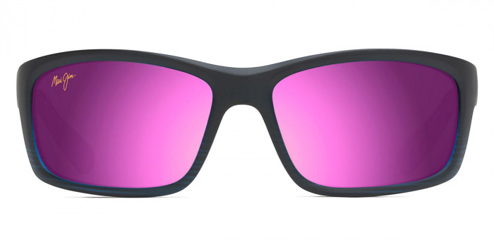 Maui Jim™ KANAIO COAST MM766-023 61 - Matte Translucent Blue Black with Stripe
