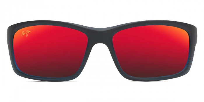 Maui Jim™ KANAIO COAST MM766-026 61 - Matte Translucent Blue Black with Stripe