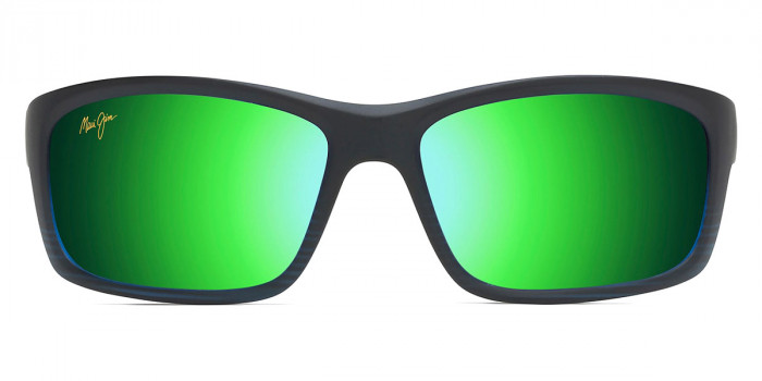 Maui Jim™ KANAIO COAST MM766-029 61 - Matte Translucent Blue Black with Stripe