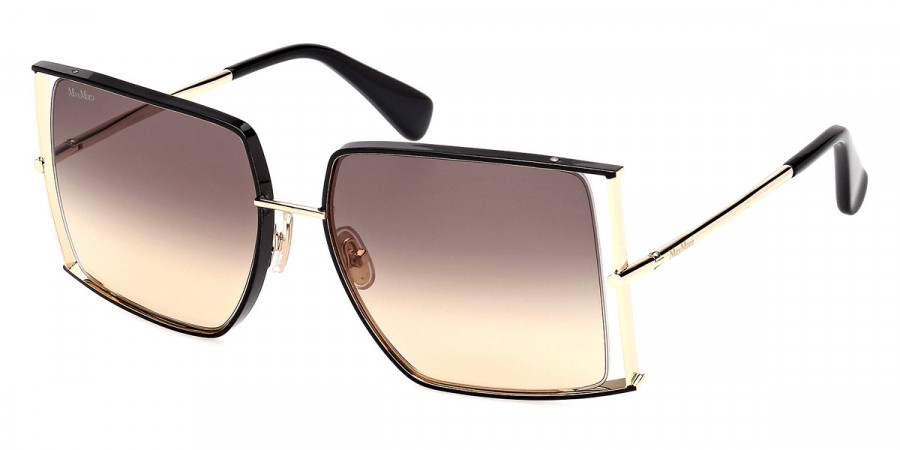 Color: Shiny Black/Shiny Pale Gold (05A) - Max Mara MM012005A58