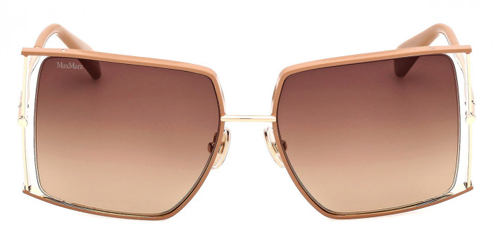 Max Mara™ Occhiali MM0120 47F 58 - Shiny Light Brown/Shiny Pale Gold