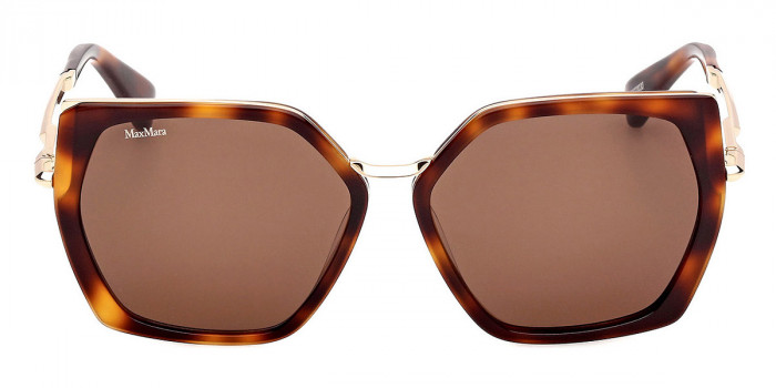 Max Mara™ MILLER-5 MM0136 52E 56 - Shiny Pale Gold/Dark Havana