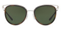 Silver-Tone / Dark Tortoise / Green Solid
