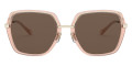 Light Gold / Melon Transparent / Brown Solid
