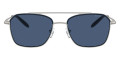 Matte Silver / Dark Blue Solid