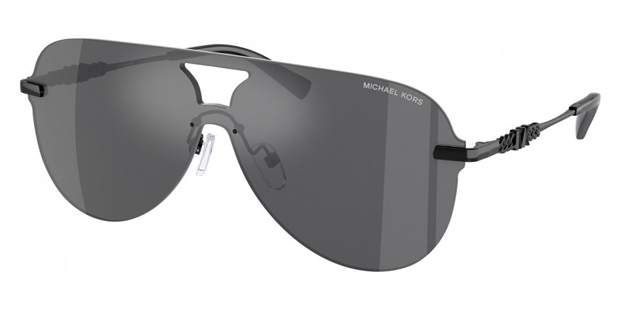 Michael Kors™ Cyprus MK1149 10056G 137 - Gray Mirrored Solid/Black Shiny