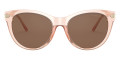 Transparent Peach / Dark Brown Solid