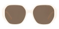 White / Dark Brown Solid