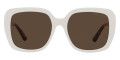 White / Brown Solid