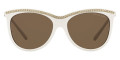 White / Brown Solid