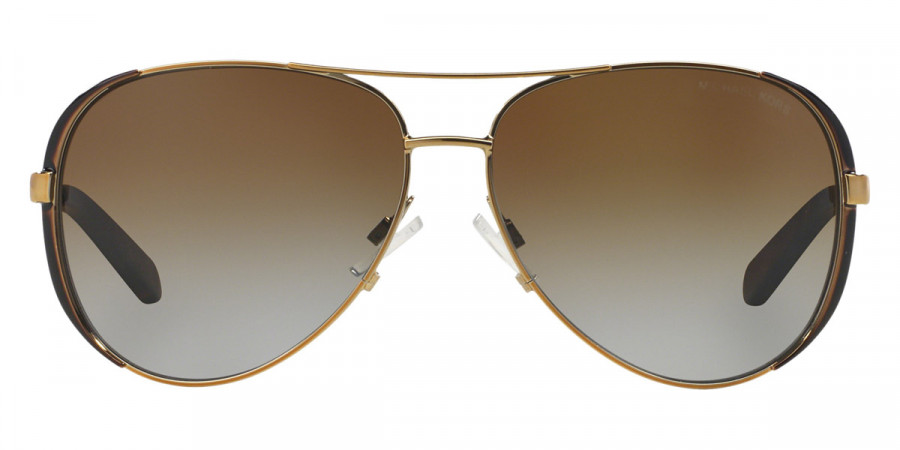 Michael Kors Chelsea MK5004 1014T5 59 Gold Dark Chocolate Brown Sunglasses