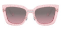 Glitter Pink / Pink Mirrored Silver Gradient