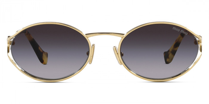 Miu Miu Logo MU 52YS Oval Sunglasses | EyeOns.com