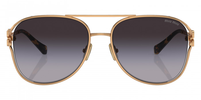 メヴィウス Miu Miu MU 52ZS 7OE5D1 58 Antique Gold Sunglasses