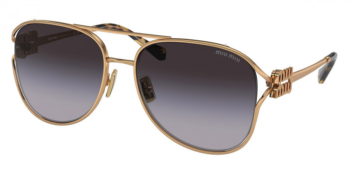 【yu Mi】 Miu Miu MU 52ZS 7OE5D1 58 Antique Gold Sunglasses