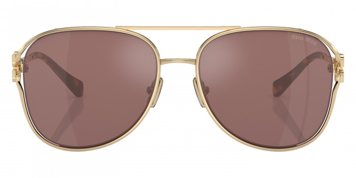 Miu Miu MU 52ZS 7OE5D1 58 Antique Gold Sunglasses