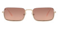 Pale Gold / Pink Mirrored Silver Gradient