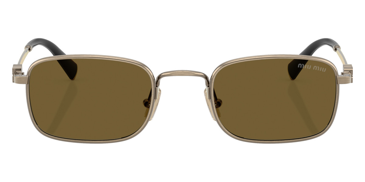 【MIU MIU】A53S GO サングラス ブルー ブラウン ブラック MU A53S Miu Miu Sunglasses 26C09Z Old Gold - eye-oo.com