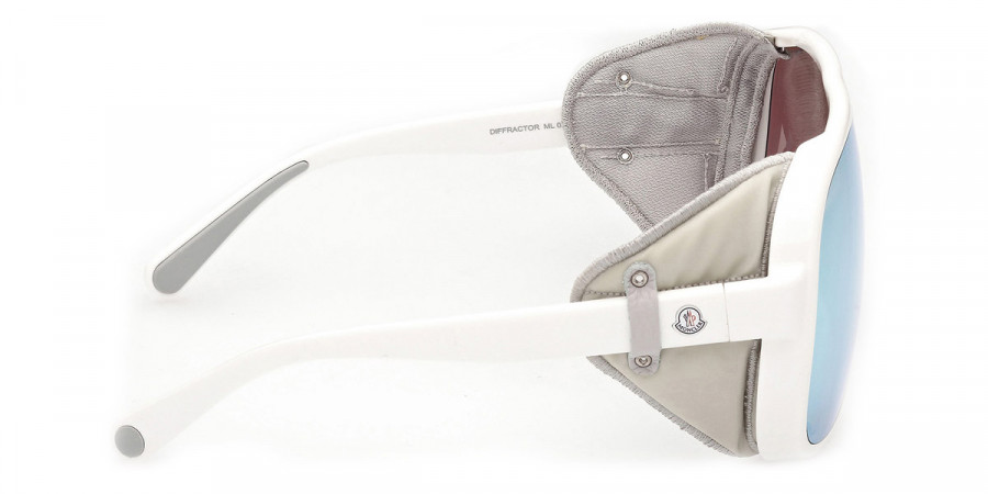 Color: Shiny White with Light Gray Leather Blinders (24C) - Moncler ML0206Diffractor24C66