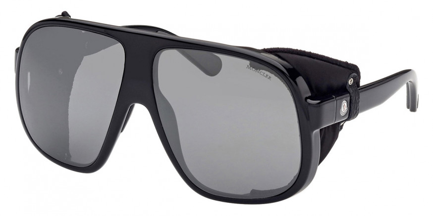 Moncler™ ML0206 Diffractor 05C 66 - Shiny Black with Black Leather