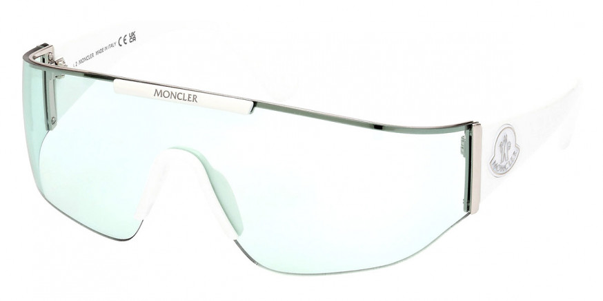 Moncler™ ML0247 Ombrate 21N 143 - Shiny Optical White/Shiny Palladium