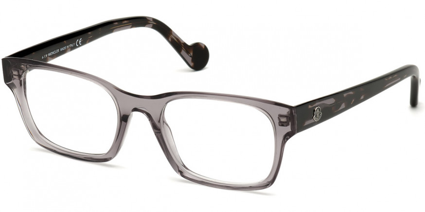 Moncler™ ML5070 020 53 - Shiny Transparent Gray with Black and Gray Havana