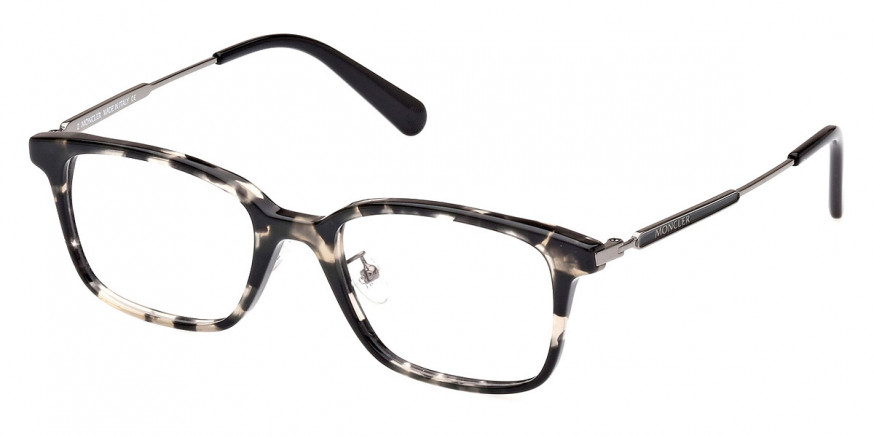 Moncler™ ML5160-D 055 51 Vintage Black Havana/Shiny Gunmetal Eyeglasses