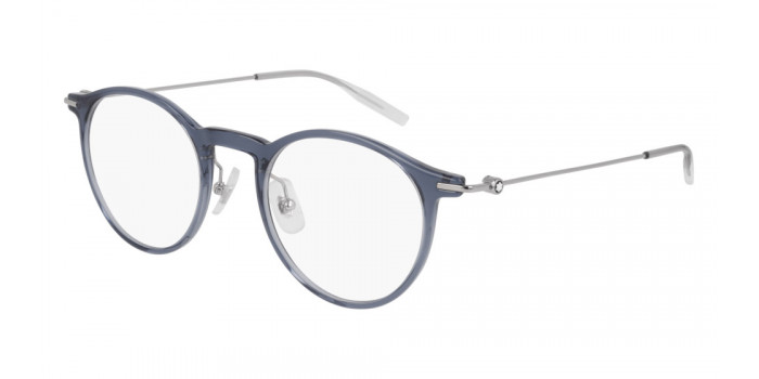 Montblanc™ MB0099O 004 48 - Blue/Silver