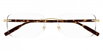 Color: Gold/Havana (011) - Montblanc MB0221O01155
