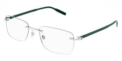 Color: Silver/Green (012) - Montblanc MB0221O01255