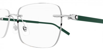 Color: Silver/Green (012) - Montblanc MB0221O01255
