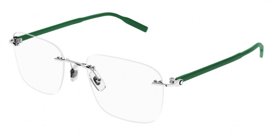 Montblanc™ MB0222O 008 58 - Silver/Green