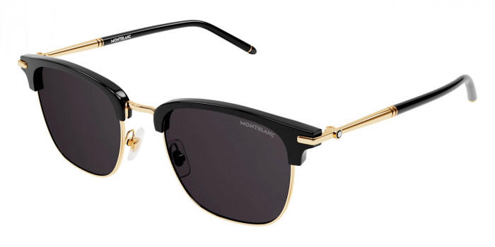 サングラス Montblanc Sunglasses MB415S 01B Horn Rim Montblanc™ Sunglasses, Designer Shades | EyeOns.com