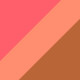 Translucent Sparkling Pink and Coral/Sudanese Brown