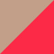 Solid Raspberry/Beige