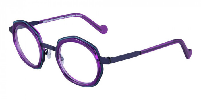 NAONED™ BALOU 71VF 45 - Matte Pacific Green Cercles Grooves and Violet Inserts/Peacock Blue