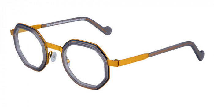 NAONED™ MORGAD 23GC 45 - Matte Blue Cercles Grooves and Asphalt Gray Inserts/Bright Yellow