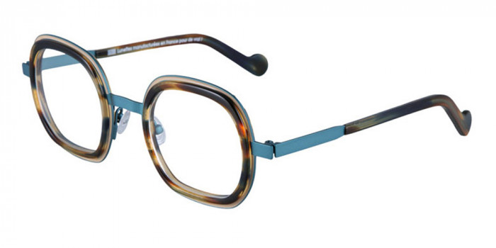 NAONED™ POLEN 66EB 46 - Satin Sand Cercles Grooves and Green Tortoiseshell Inserts/Matte Pacific Green