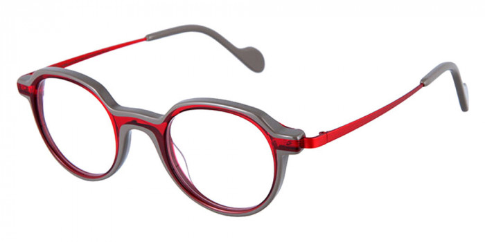 NAONED™ SKORF 5119 46 - Transparent Red and Solid Taupe/Red