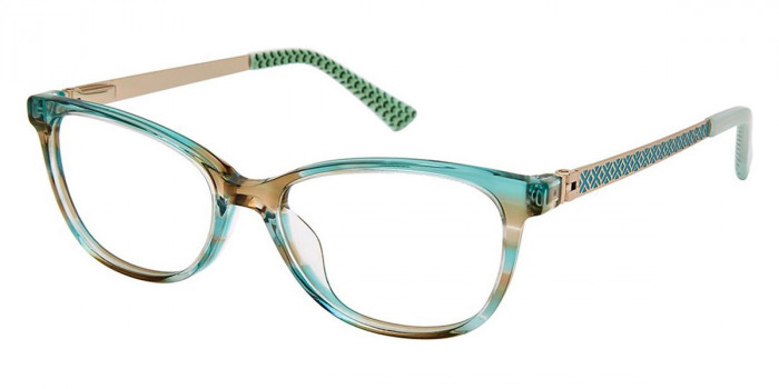 Nicole Miller™ LAYLA Tween Niki c03 49 - Green Tan Transparent