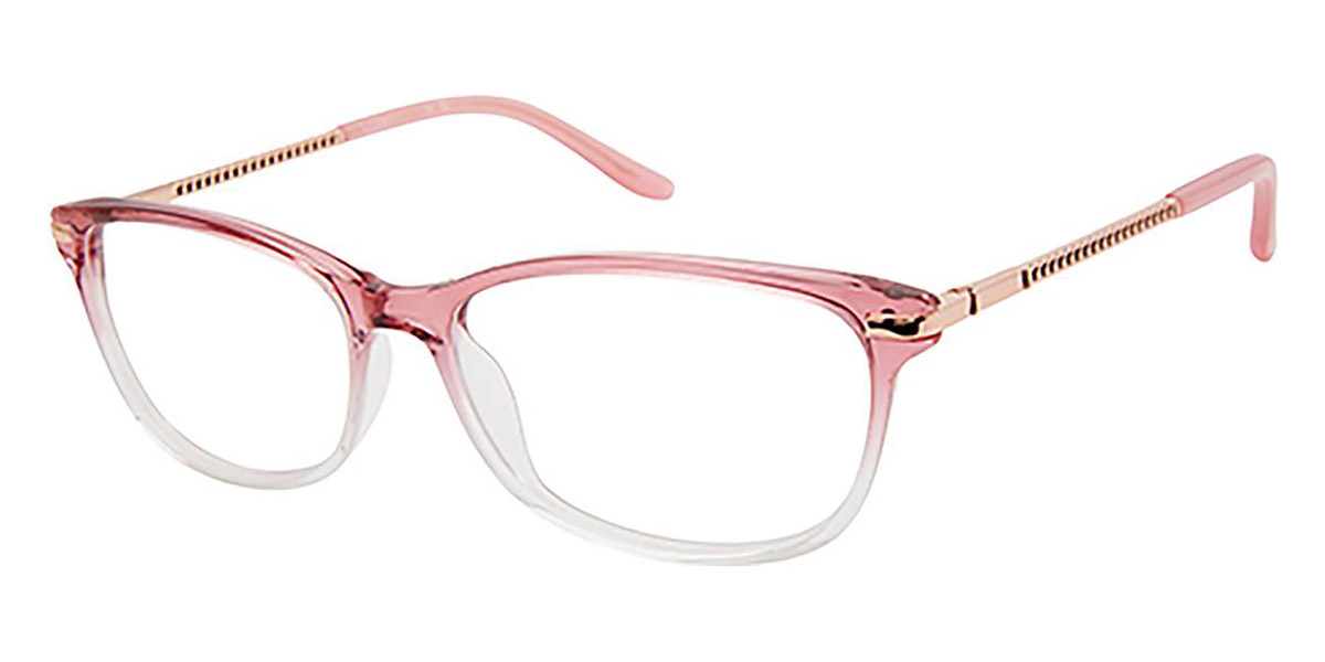 nicole millerニコルミラー　ピンク豹柄フリルノースリーブ Amazon.com: Nicole Miller Brook Eyeglass Frames - Frame Rose