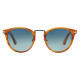 Striped Brown / Light Blue Gradient Dlue Polarized