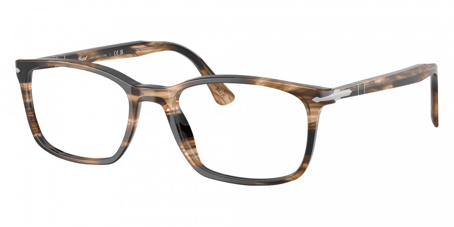 Color: Striped Black and Grayish Brown (1236) - Persol PO3189V123653