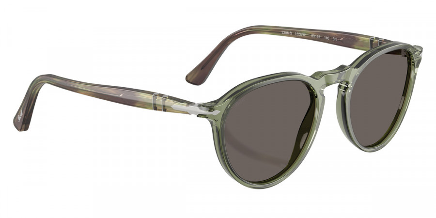 Color: Transparent Green/Striped Green (1226B1) - Persol PO3286S1226B153