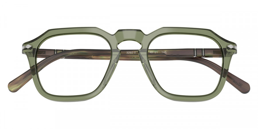 Color: Transparent Green/Striped Green (1226) - Persol PO3292V122650