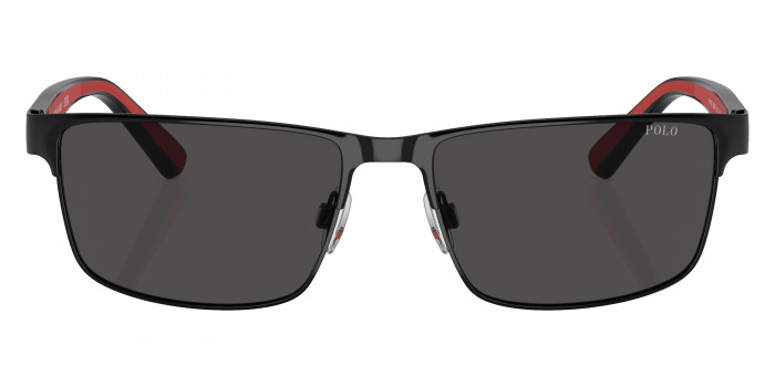 POLO RALPH LAUREN™ PH3155 922387 57 - Shiny Black and Red Rubber