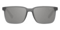 Matte Transparent Gray / Light Gray Mirrored Silver